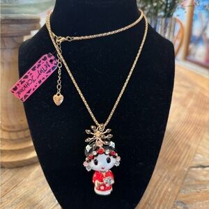 Betsey Johnson Red and Gold Japanese Necklace